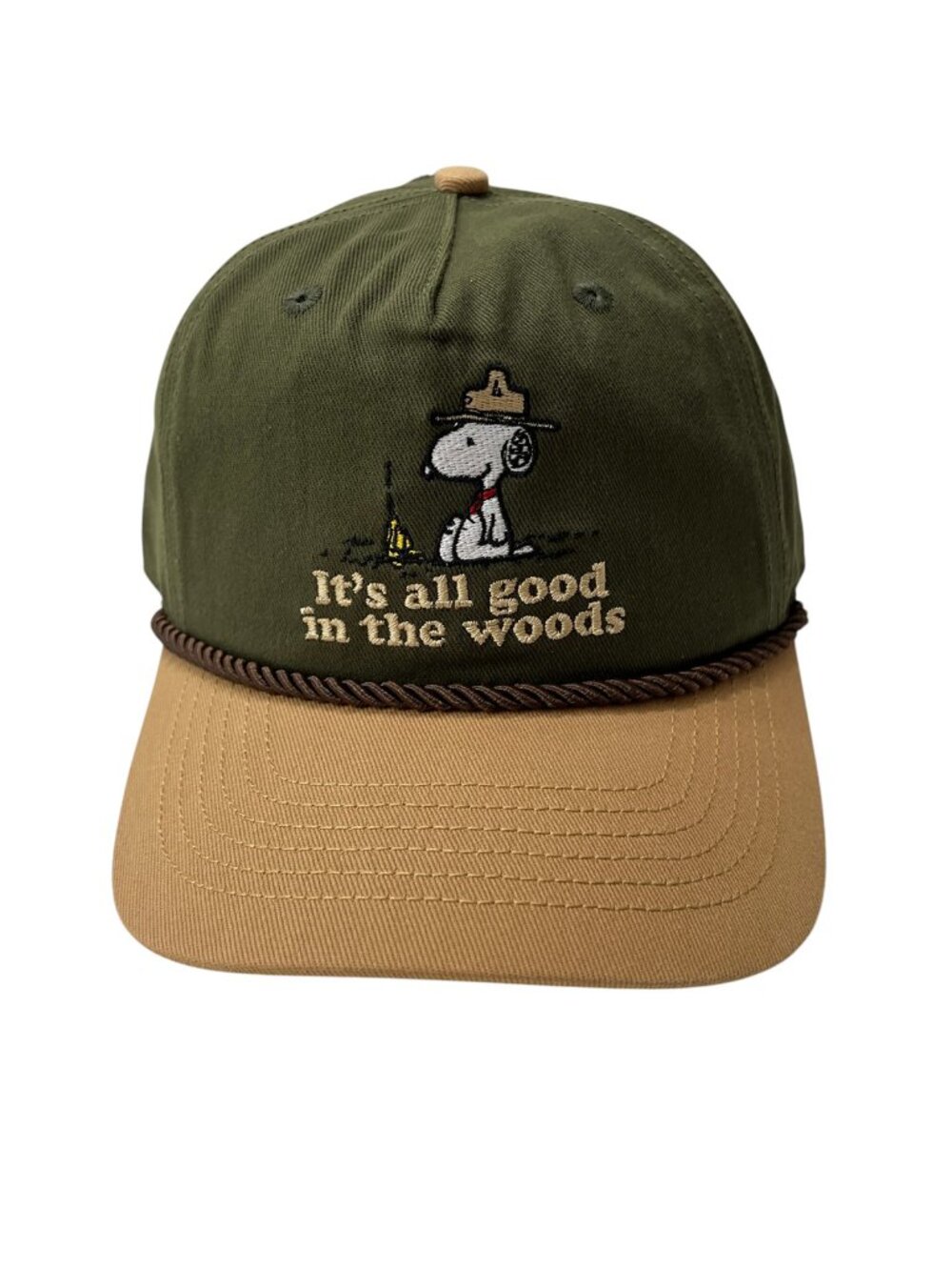 Peanuts Ranger Snoopy It's All Good in the Woods Hat Embroidered Twill - Picture 2 of 14